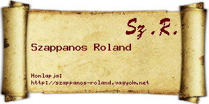 Szappanos Roland névjegykártya
