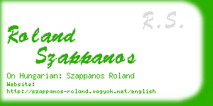 roland szappanos business card